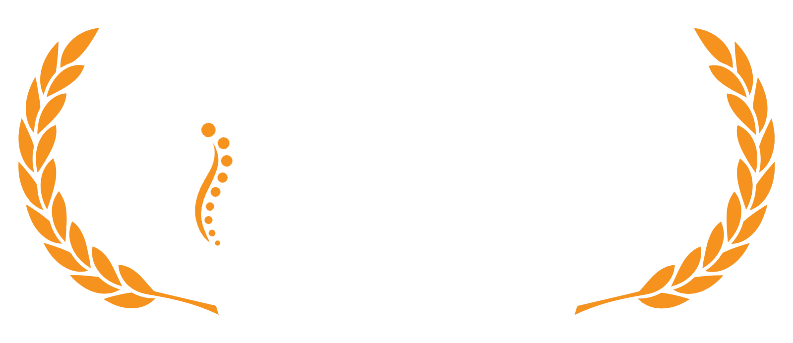 Orange and white Trusted Chiropractor Badge